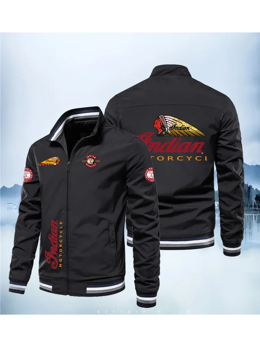 AliExpress 2025 New Style Men's Shirt Windbreaker Jacket with Indian LOGO - Sporty, Casual, Fashionable, for Cycling, Outdoor Activities An