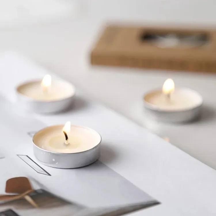 20pcs Unscented Tea Tree Lights Candles Mini Votive with Cotton Wick for Decorating Home,Pool,Shabbat,Wedding,Emergencies