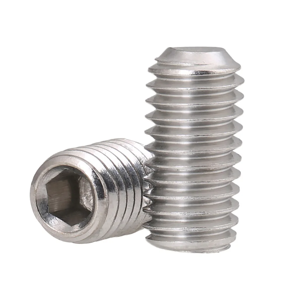 Hexagon Socket Headless Cup Point Set Screw M5 M6 M8 M10 304 Stainless Steel Jimi Top Wire Screw Headless Hex Socket Set Screws