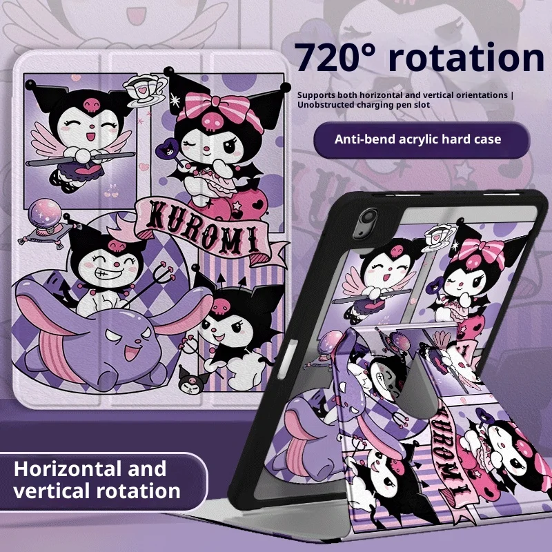 

Kuromi For iPad Case Funda ipad Pro4 5 6 12.9in M4 Tablet Cover Ipad 8/9/10 10.2in Air 4 5 M2 M3 10.9in A16 11in Protective case