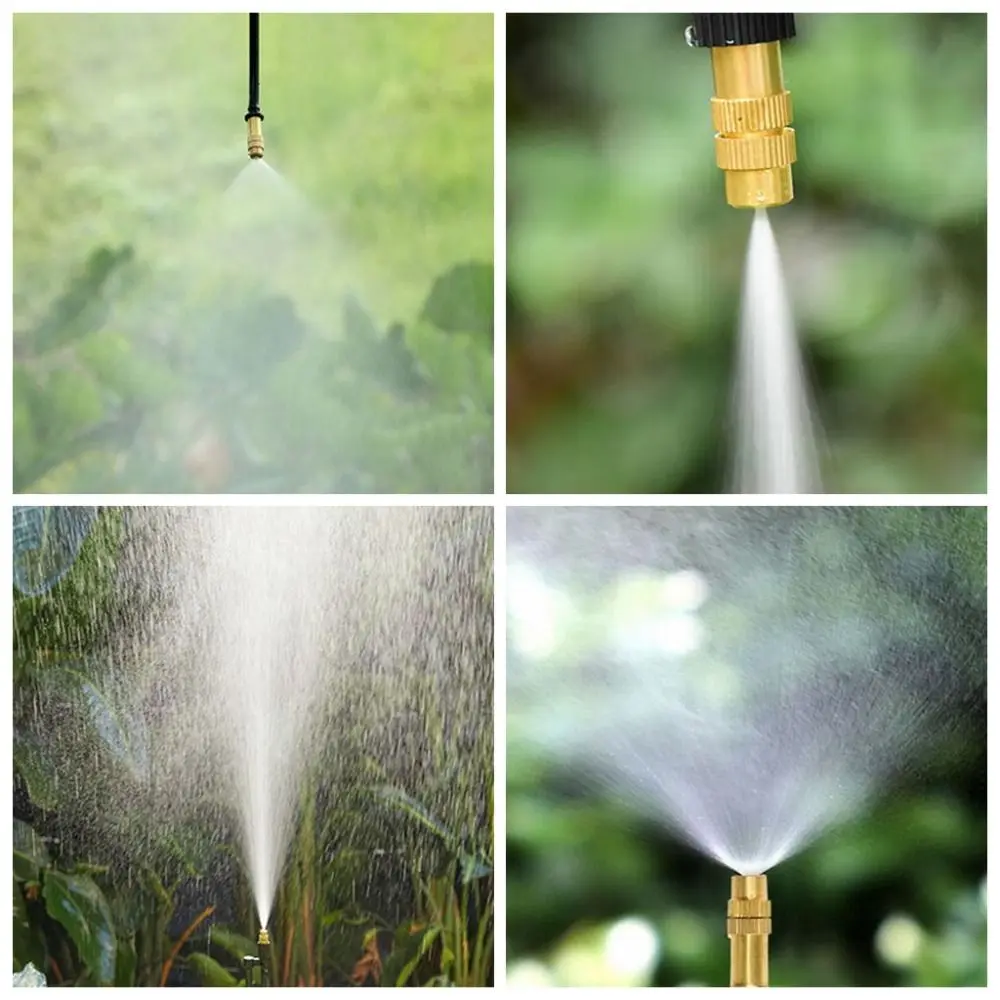 Water Spray Tool Cooling Misting Nozzle Adjustable Dedusting Spray Sprinkler Copper Micro Sprayers Spray Sprinkler