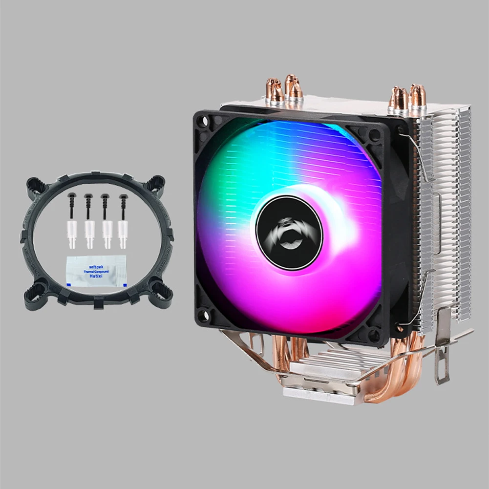 6/4/2 Heatpipes RGB CPU Cooler Radiator Silent PWM 4/3PIN For Intel LGA775/1150/1151/1155/1156/1356/1366/1200/1700 Ventilador