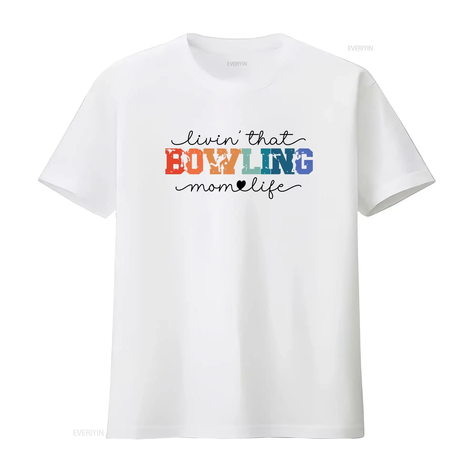 Bowling Mom Retro T Shirt Match Day Woman Collage Playing Team Season Sports School Fan Mama Mother's Birthday  vintage Washed