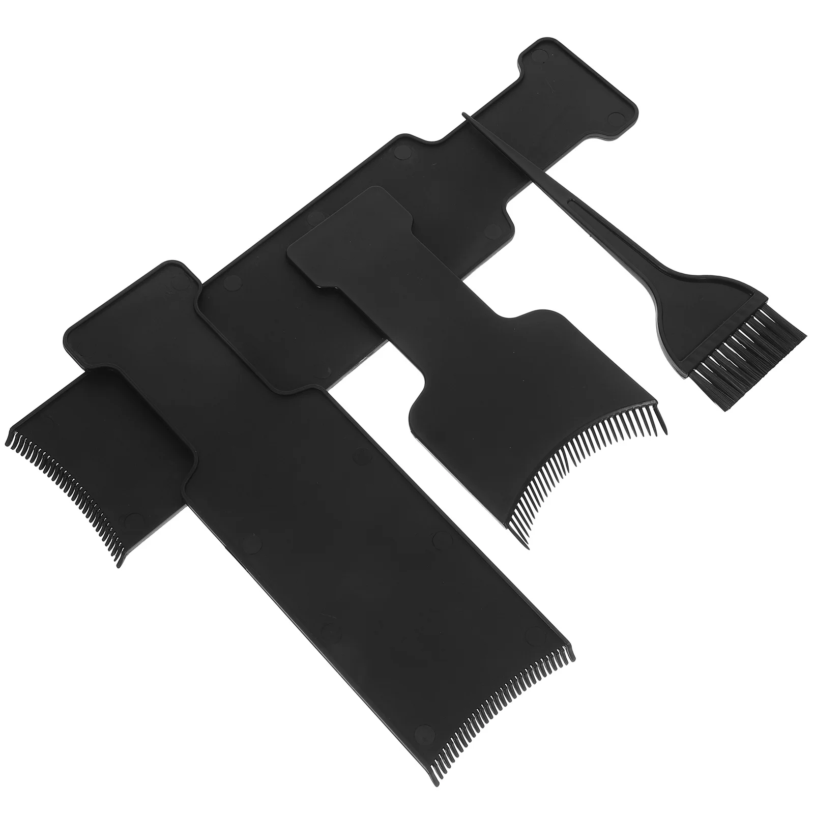 

4Pcs Hair Dye Kit Salon Hair Highlights Coloring Boards Brush DIY Hairdressing Tools Set No Mess Easy Use Plastic