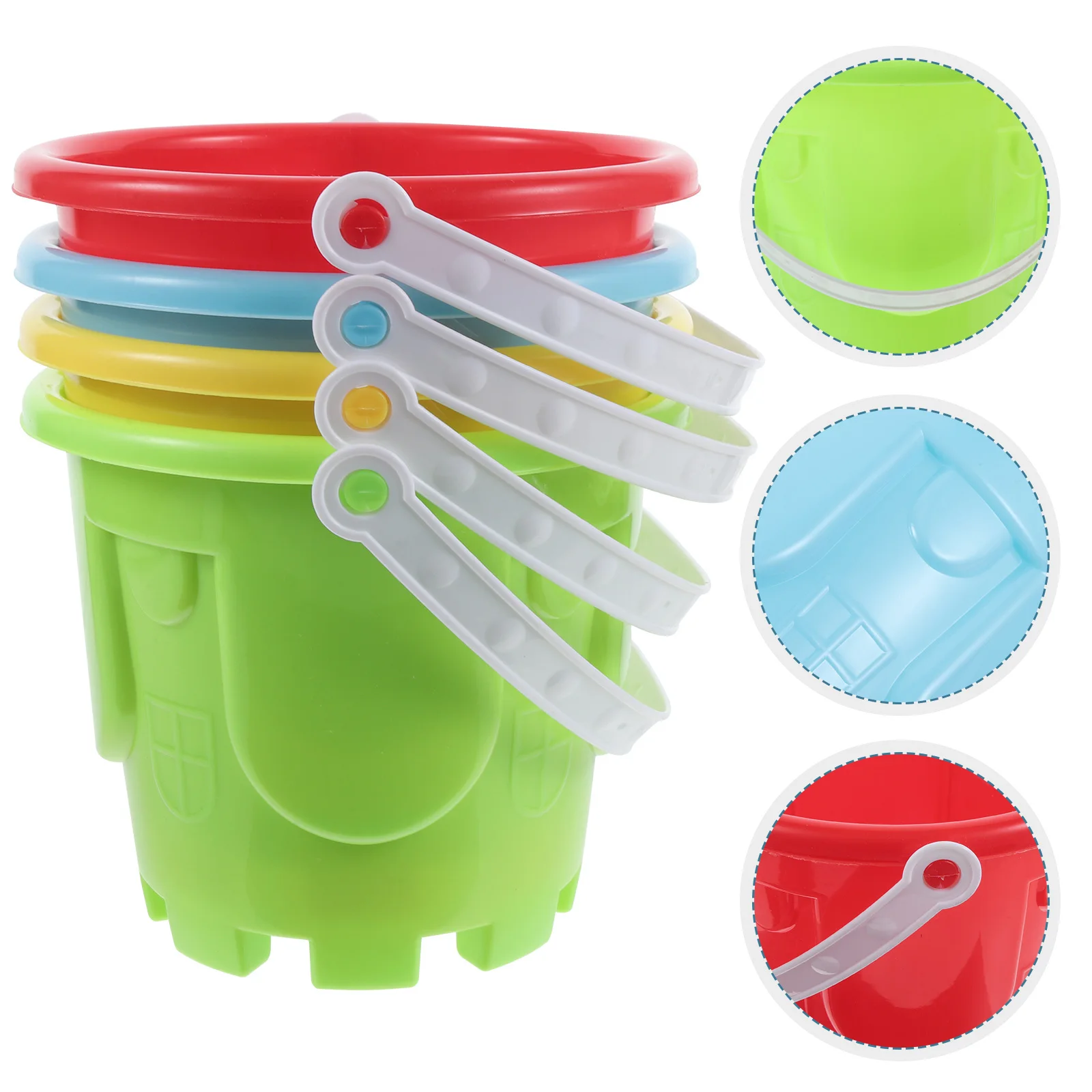 Ensemble de seau de plage pour enfants, 4 pièces, en plastique de qualité supérieure, sable Durable, bac à sable d'extérieur, jeu amusant, jouet de plage pour enfants