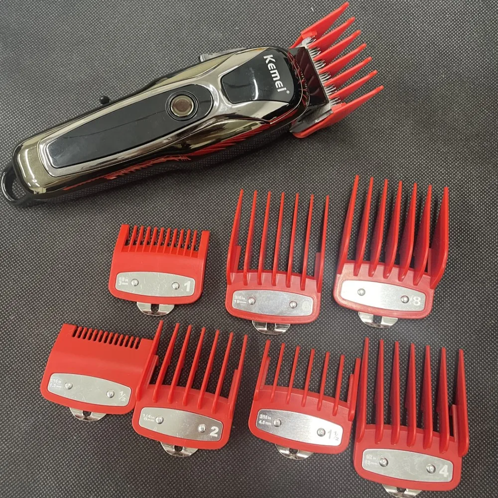 Professional 8 Pcs Hair Clipper Limit Comb 1.5 4.5mm Cutting Guide Attachment Barber Replacement Combs For Kemei KM-1990 809A