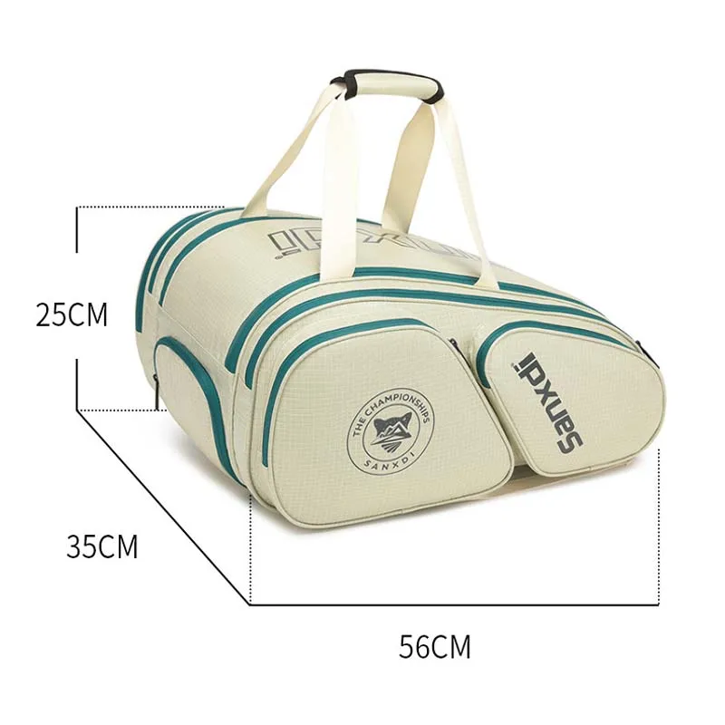 2026 SANXDI Pickleball على ظهره للجنسين Versitle مضرب التنس حقيبة سعة كبيرة الأحذية مقصورة مضرب كرة المخلل حقيبة السفر