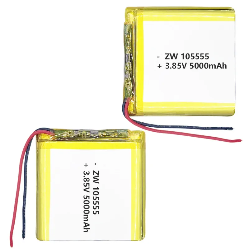 105555 3.7V 5000mah Polymer Lithium Battery for Power Bank Hand Warmer LED Light Smart Robot Rechargeable Li-polymer Batteries