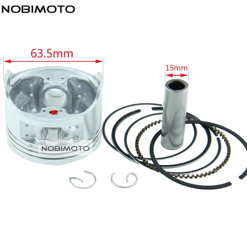

CG250CC Motorcycle Piston Kit 63.5MM 63mm 15mm Piston Set for 250CC ATV Quad Dirt Bike Motor with Rings