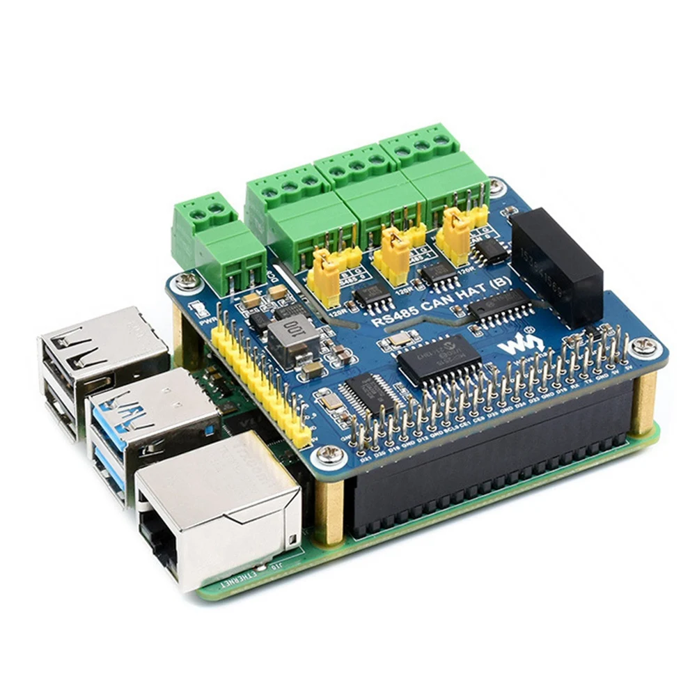 

Waveshare RS485 CAN HAT RS485 CAN Expansion Board For Raspberry Pi Allows Stable Long-Distance Communication Via RS485/CAN