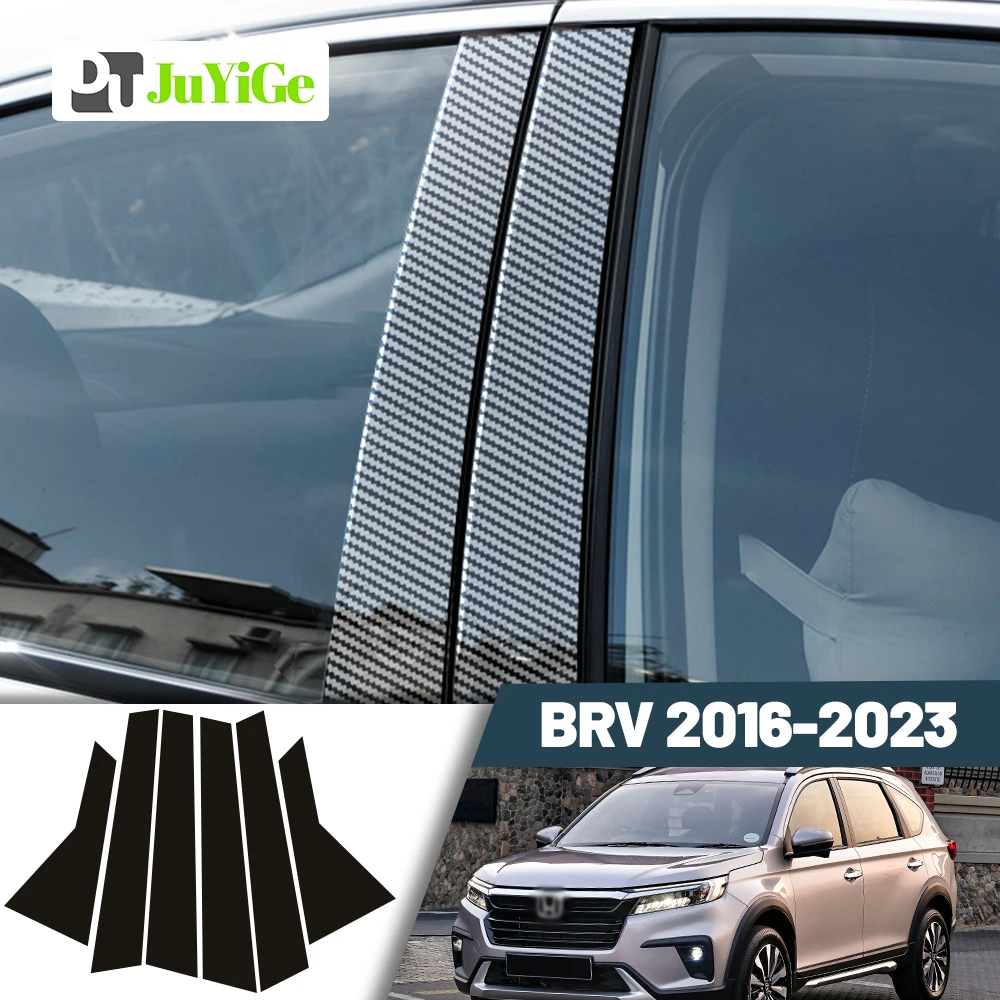 

Glossy Black Carbon Fiber Window Door Deal B C Pillar Post Cover Sticker For Honda BRV 2016-2023 2017 2018 2019 2020 2021