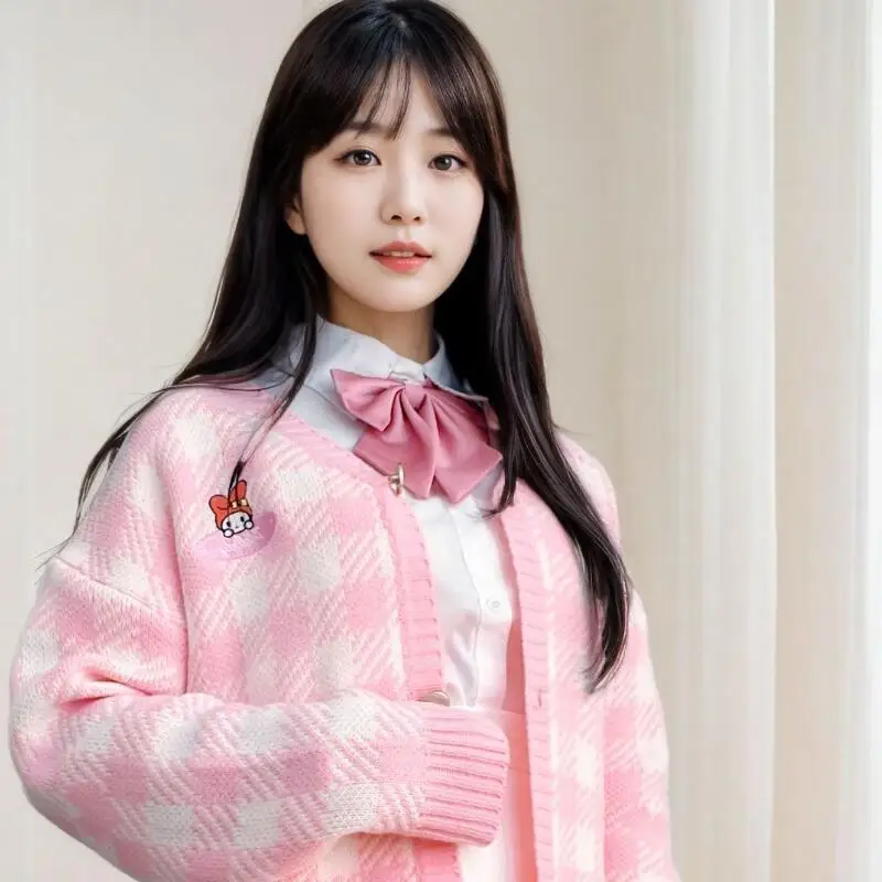 حار أنيمي لطيف سينامورول المرأة سترة الكرتون بلدي ميلودي Y2K فضفاض دافئ Kawaii فتاة بلايز الربيع والخريف ملابس امرأة حلوة