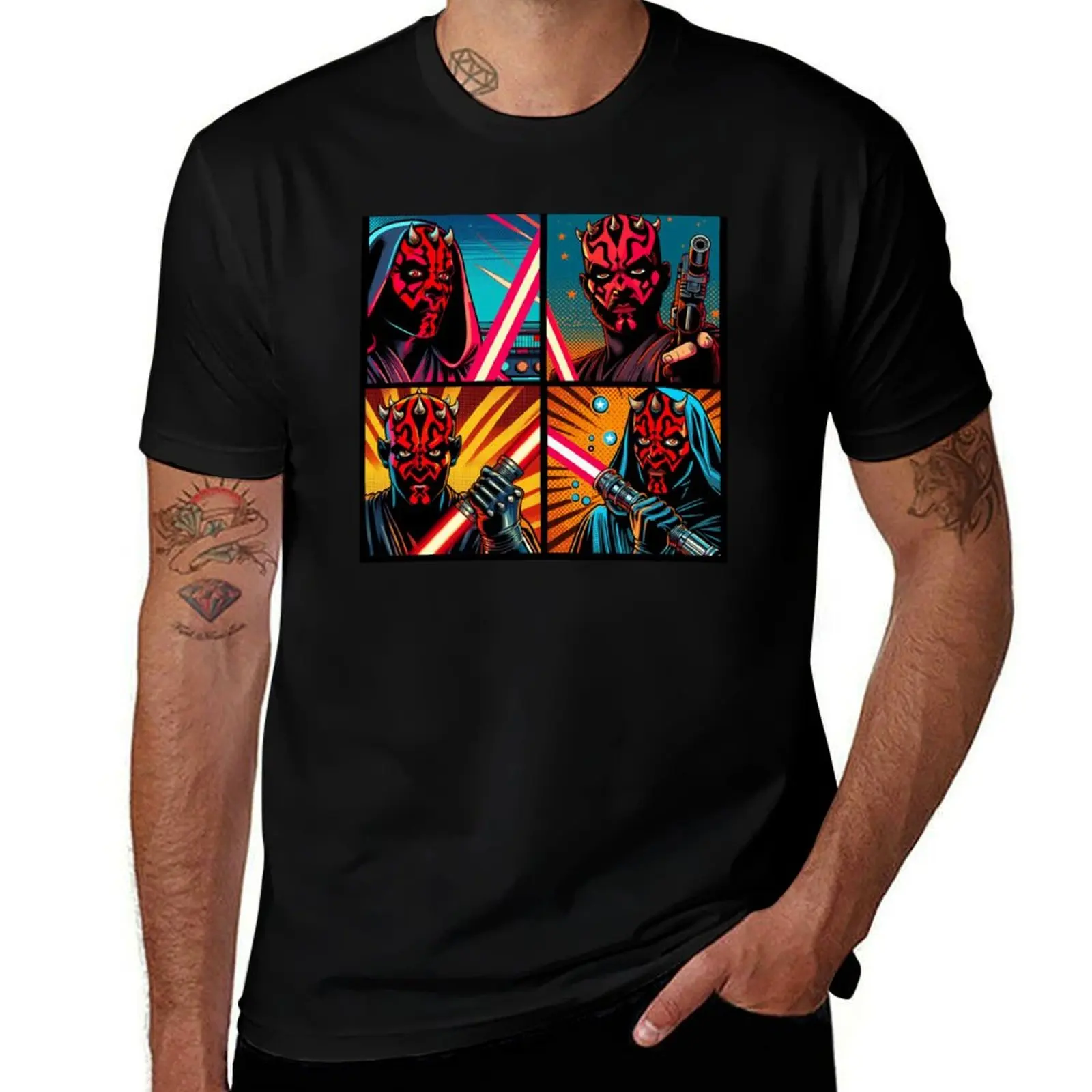 

Darth Maul Pop Art T-Shirt hippie clothes cute clothes cotton graphic tees mens big and tall t shirts