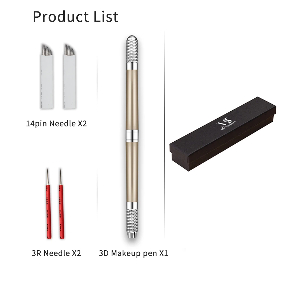 Manual Embroidery Tattoo Microblading Pen For Semi Permanent Makeup Eyebrows Lips Micropigmentation