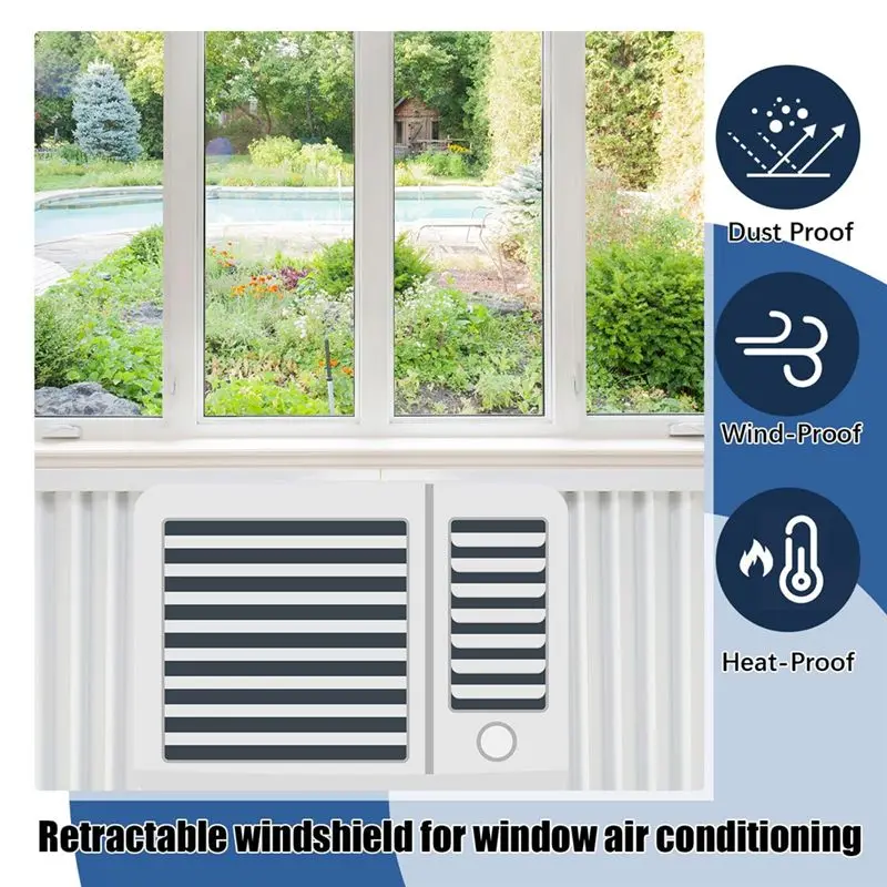 LIKE WISH Window AC Side Insulation Panels With Adjustable Frame For 5000 To 20000 BTU Units