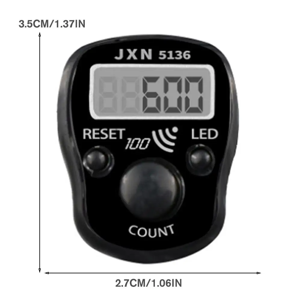 Mini Finger Counter LCD Electric Digital Display With Light Tally Counter Stitch Marker Sewing Knitting Weave Buddha Pray Soccer