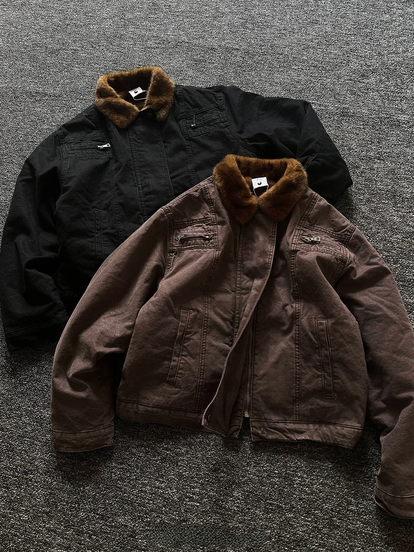 

Мужская винтажная куртка Rise Waed из плотного холста, теплая, не объемная, классическая, с длинными рукавами, на молнии, из хлопка