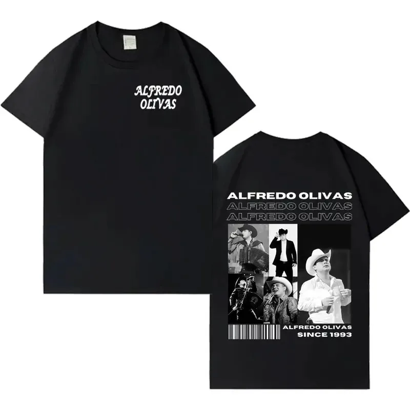 Alfredo Olivas Hip-Hop-Album Grafik-T-Shirt - Unisex Stylisch Y2K Lässig Vintage Weich Rundhals 100% Baumwolle Humorvoller Aufdruck Kurzarm