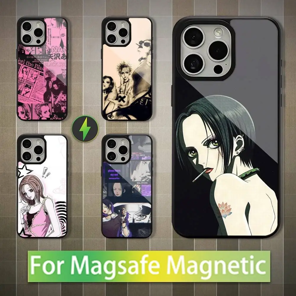 

O-Oosaki N-Nana Anime Phone Case For iPhone 16,15,14,13,12,11,Pro,Max,Plus,Mini,Magsafe,Magnetic Wireless Charging Case