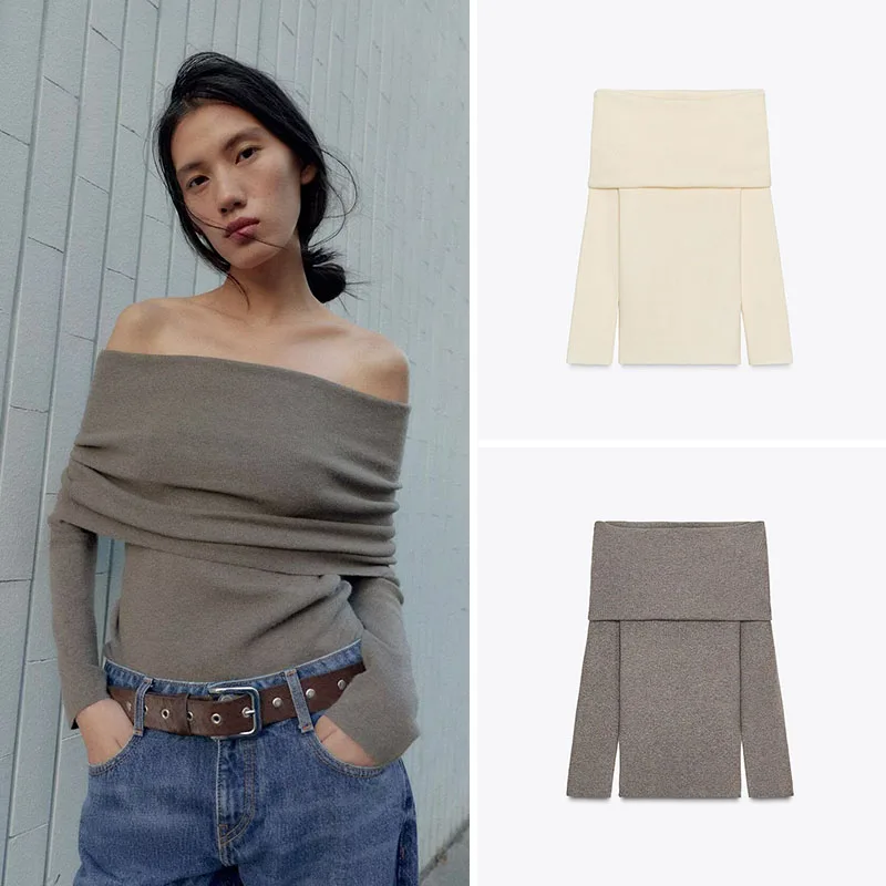 

Ele Long Sve вязаный топ-бюстье с запахом и запахом для женщин, Новое поступление, осеннее повседневное облегающее платье, дизайн Bal