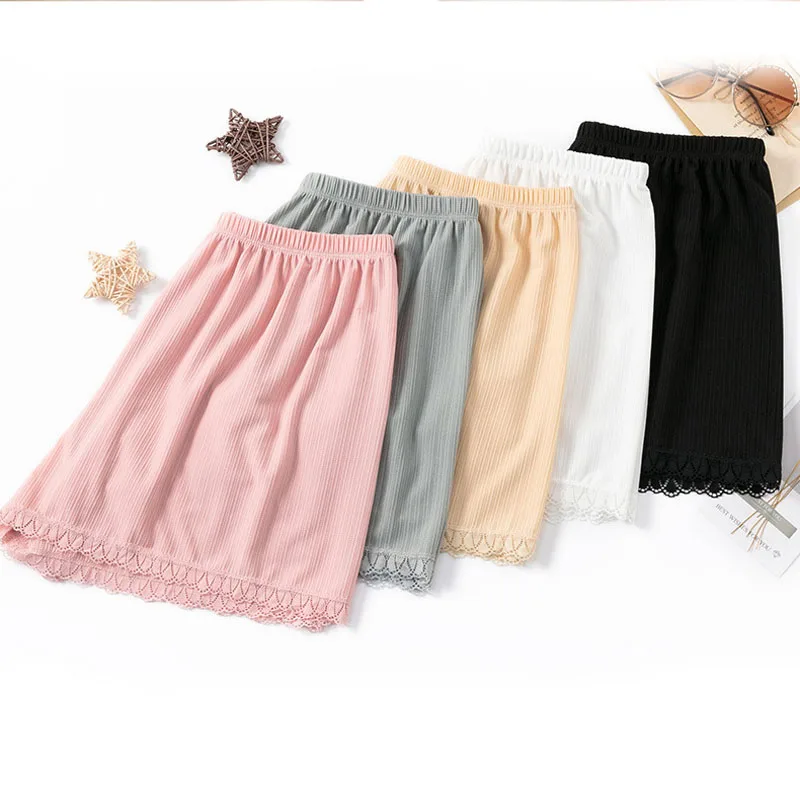 Ice Silk Safety Pants Women Girls Summer Loose Home Short Pants Under Skirt Seamless Sexy Underwear Cool Boxer Shorts