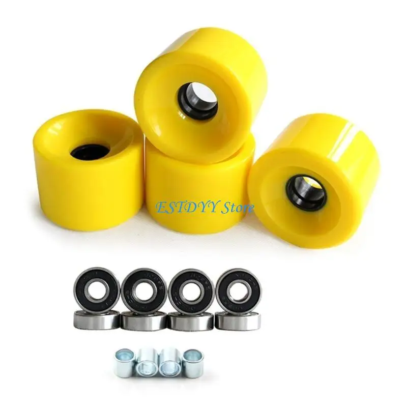 

G6DE 4 шт. колеса для скейтбордов с подшипником, мягкие колеса Cruiser, аксессуары для скейтбордов