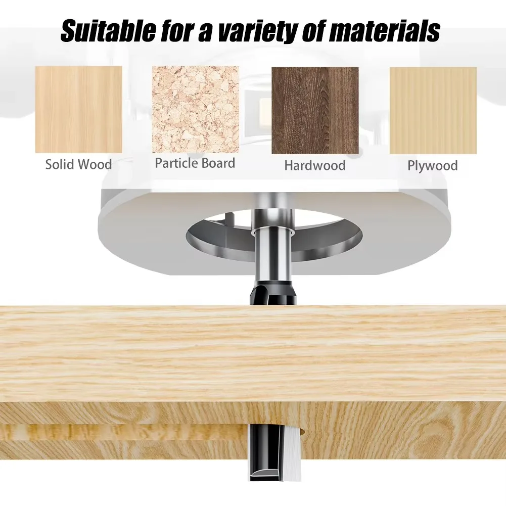 11/2인치 샹크 연장형 클리닝 바텀 라우터 비트 나선형 직경 16mm17mm18mm 조각기 목공 밀링 커터