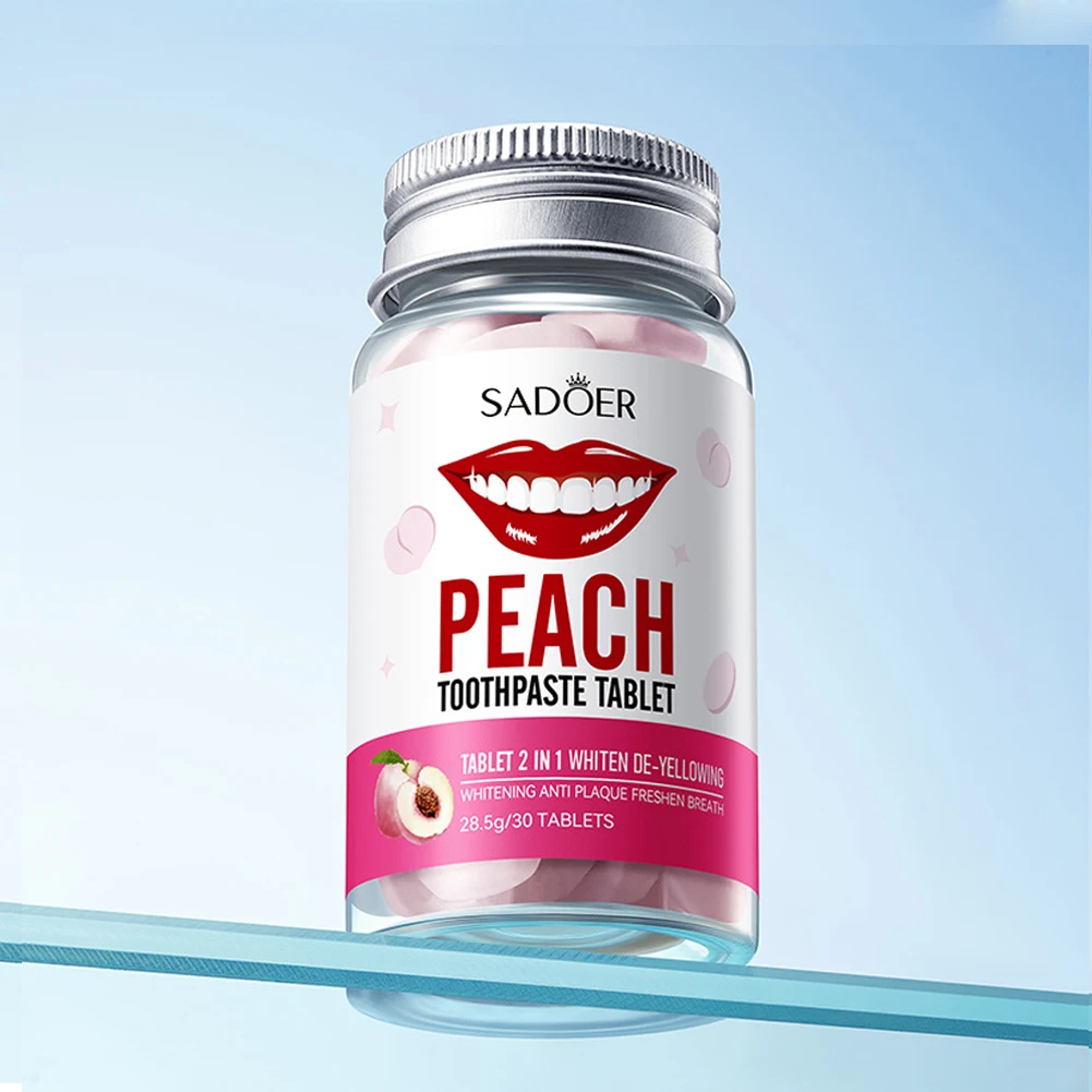 ยาสีฟันแบบเม็ดเคี้ยว 10 ขวด ขายส่ง สำหรับสุขอนามัยช่องปาก ทำความสะอาดฟัน ฟันขาว ลมหายใจหอมสดชื่น รสผลไม้