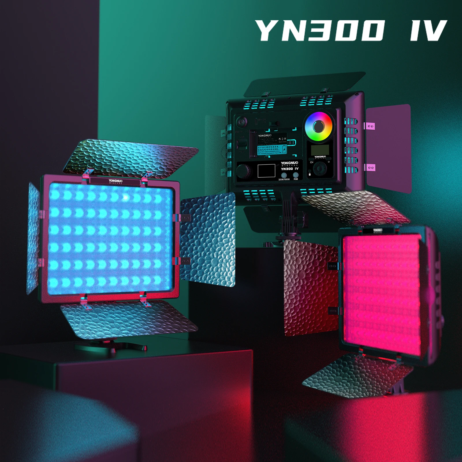 

Yongnuo YN300 IV YN-300 IV RGB LED Video Light 3200k-5600K RGB Full-Color Camera Photo Lighting for Studio Video With AC Adapter