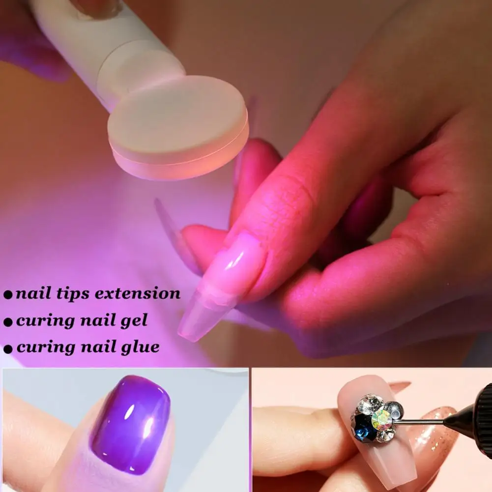 Small Size Nail Lamp Portable Uv Led Nail Dryer Mini Handheld Lamp for Gel Nail Cure Travel-friendly Usb Interface Pink Lamp