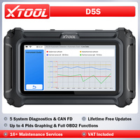 XTOOL D5S Car OBD2 Scanner Diagnostic Tool for Engine Transmission ABS SRS Diagnosis with 16+ Resets CANFD Lifetime Free Updates