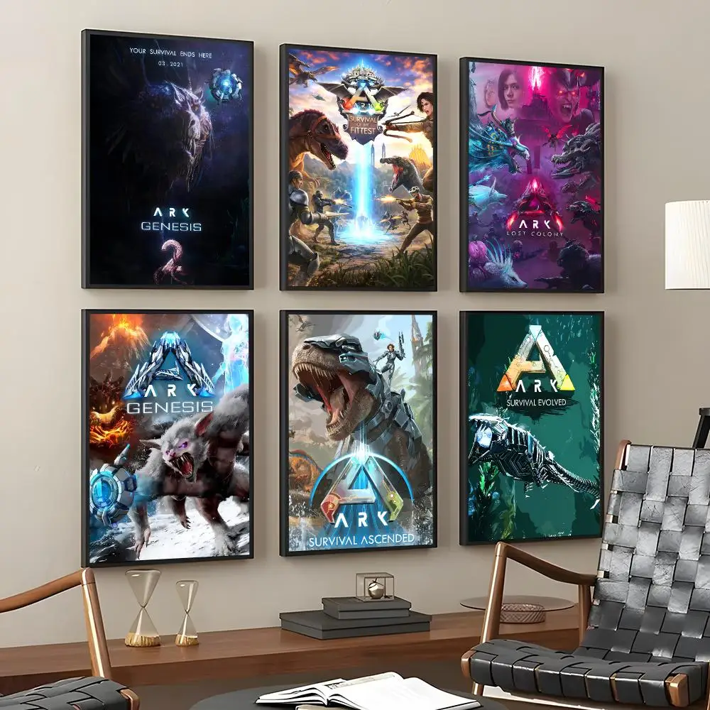 Game A-ARK Survival Ascended Painting Calligraphy HD Art Wall Room Decor Home Waterproof Home Living Bar Decorative Paintings