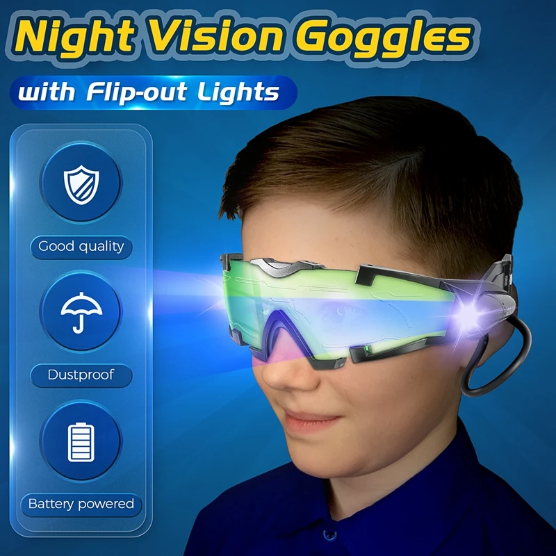 Cannocchiale per visione notturna con LED Flip-Out blu per attività di notte, specialmente per giochi per bambini