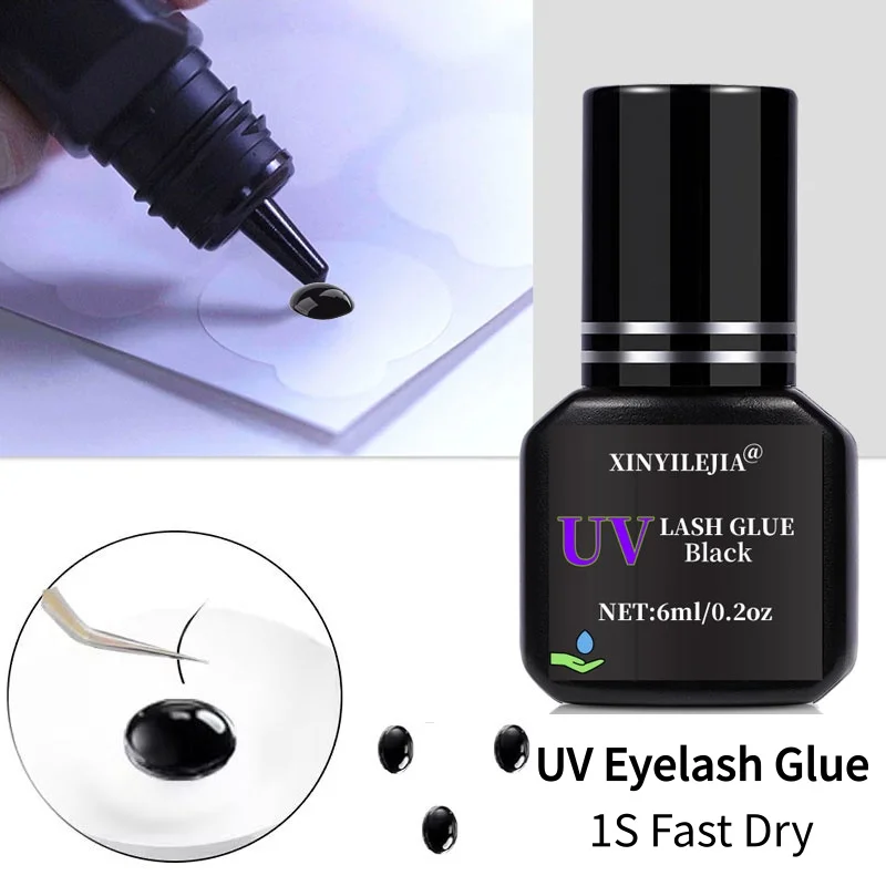 TPO Free 6ml UV GLUE For Eyelash Extension Individual False Lash Adhesive Fast Dry Strong Non Odor Long Lasting Eye Makeup Tools