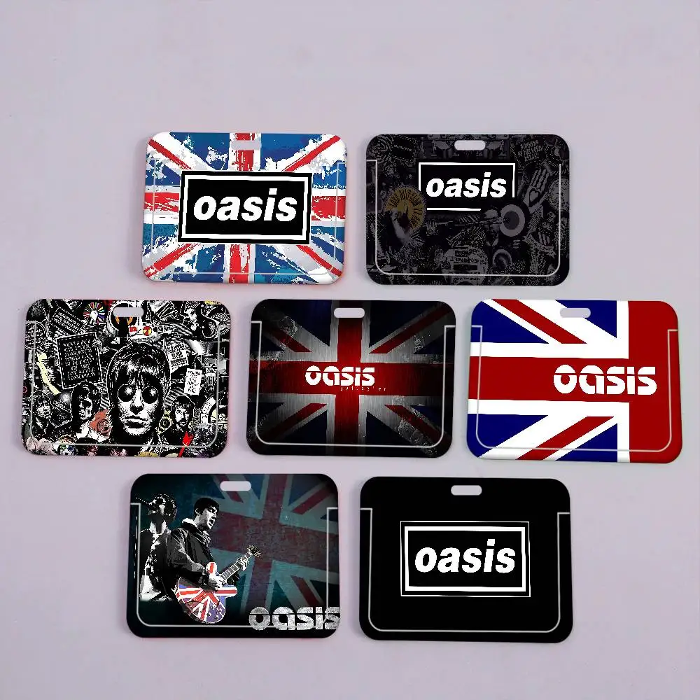 

Чехол для карт унисекс Rock Band O-Oasis, женский держатель для рабочего удостоверения с ремешком, держатель для бизнес-карт, чехол для удостоверений личности, сумка-футляр
