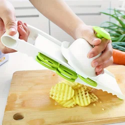Mandoline Slicer Stainless Steel Vegetable Slicer with 5 Blades And hand protectors Julienne Slicer Cutter for Potato Carrot