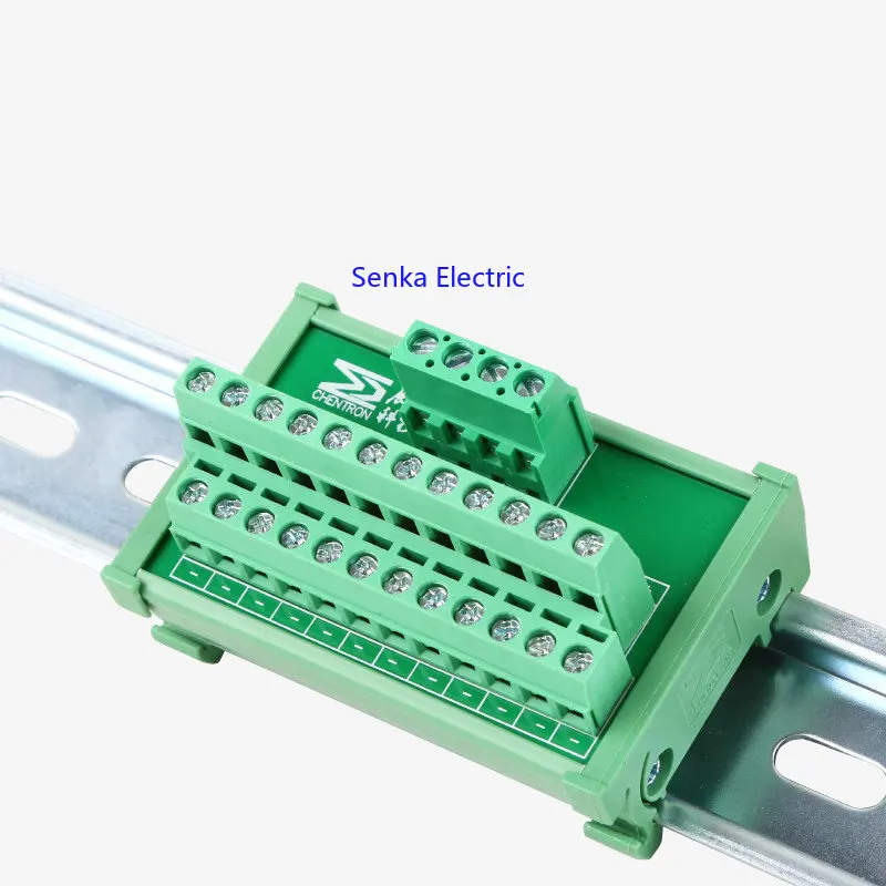Din Mount Screw Terminal Block Multi-in/out PCB Distribution Box Breakout Parallel Power Cord Splitter Connector
