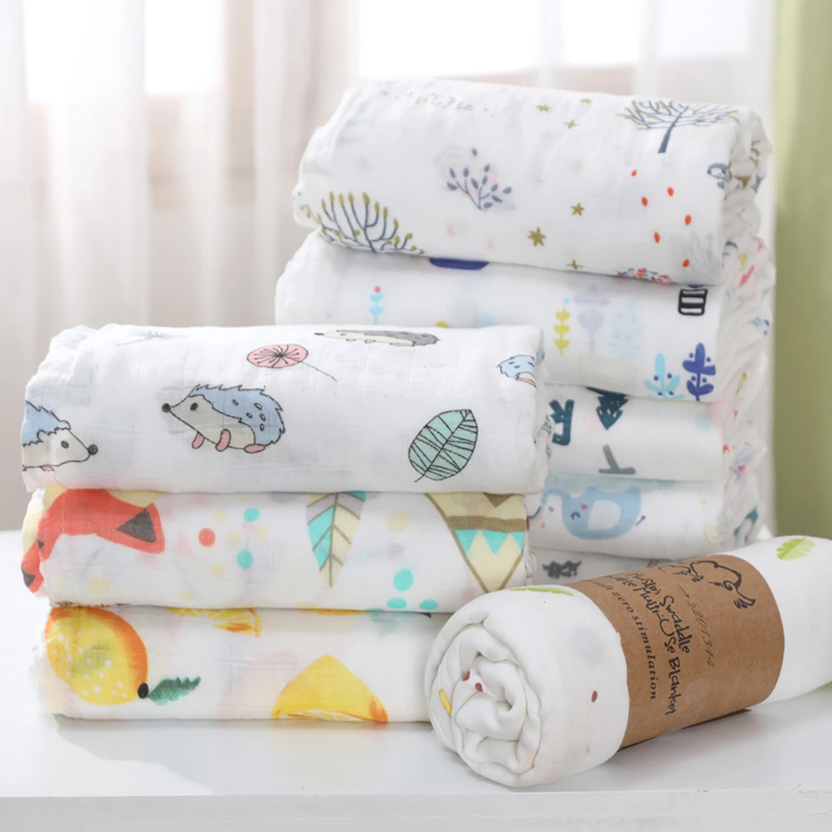 Swaddle Newborn Baby Blanket Muslin Blanket Bed Sheet Baby Bath Towel Multi Designs Functions Baby Wrap Infant Quilt