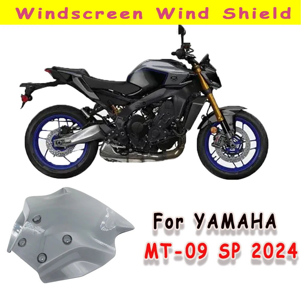 

NEW Accessory Motorcycle For YAMAHA MT-09 2024 - pc Material Windshield Wind Screen Deflector Windscreen Wind Protection Three