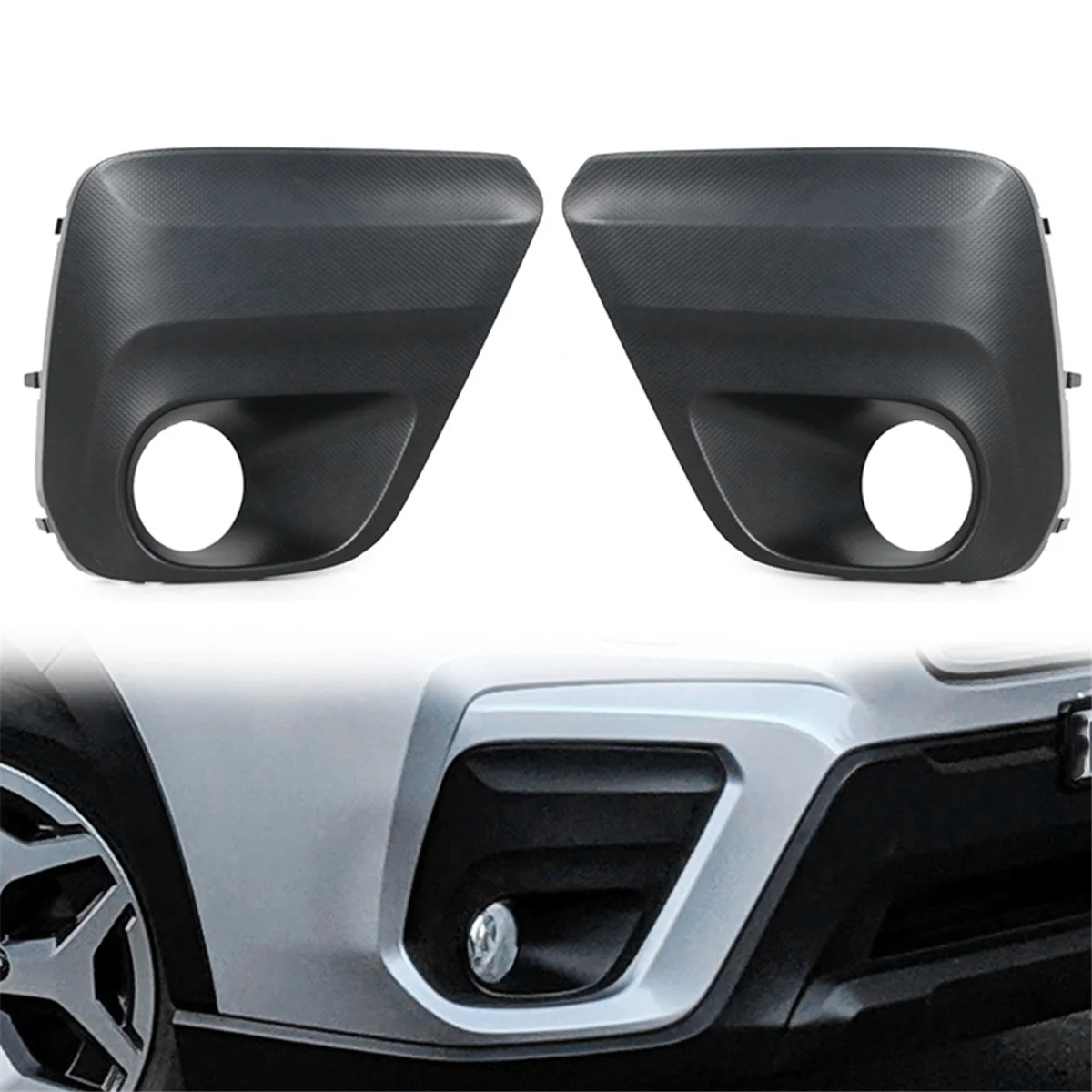 

ABQA-For Subaru Forester 2019-2021 Car ABS Front Fog Lamp Frame Cover Fog Lamp Trimming Bezel Cover 57731SJ040 57731SJ050