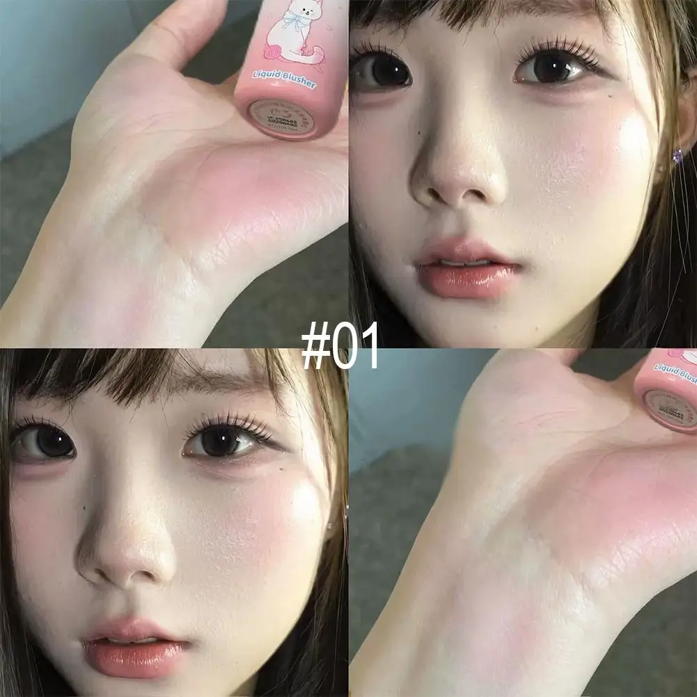 1 pz fard liquido viso opaco trucco fard con pennello velluto duraturo rossetto punta facile cosmetici spugna colore fare S6L5