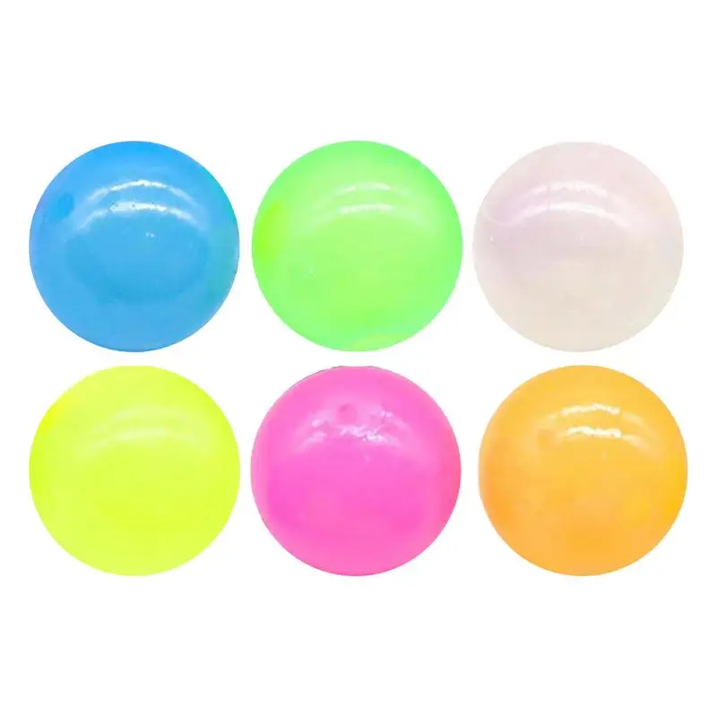 

4pc Luminous Wall Target Ball Sucker Sticky D ecompression Toys Squeeze Ball Glowing In The Dark Ceiling Balls Sensory Toy Dream