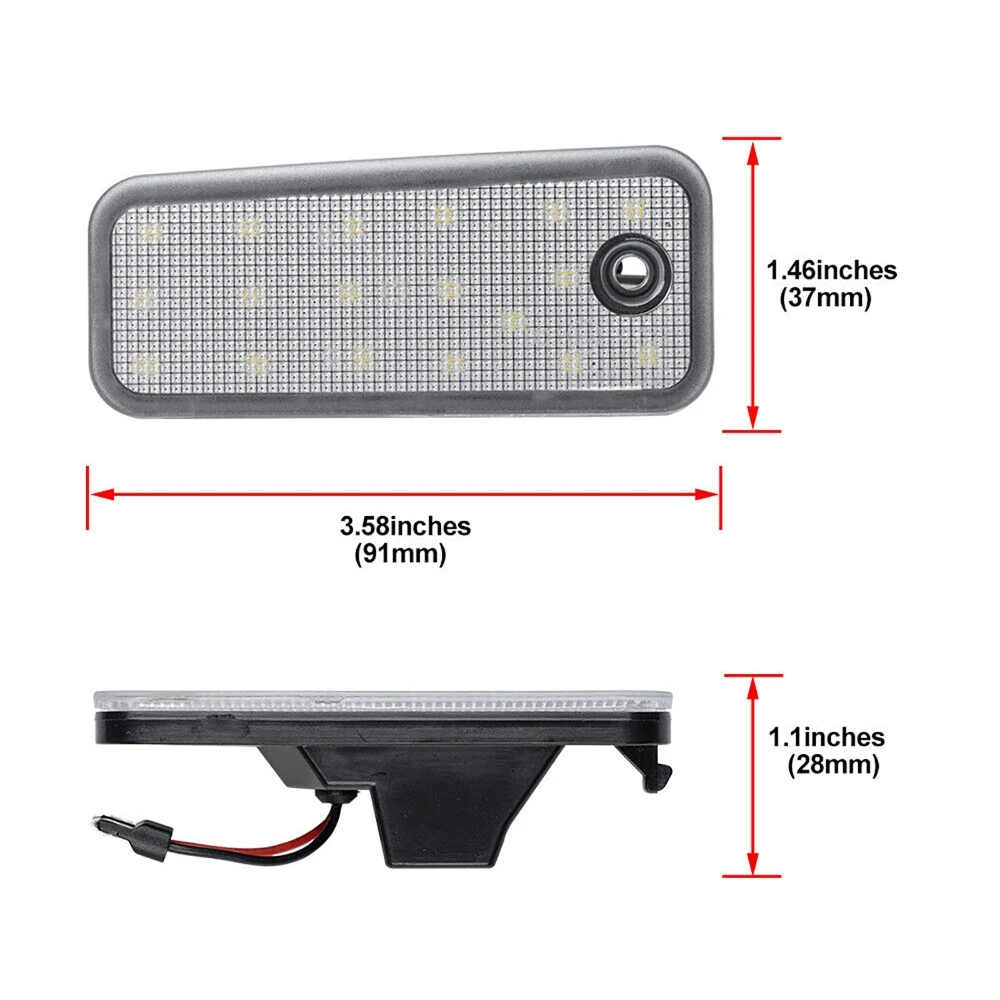 18 LED License Number Plate Light Tag Lamp For Hyundai Santa Fe DM NC 2013-2018 For Kia Rondo 2013-2017 Telluride 2020-2023