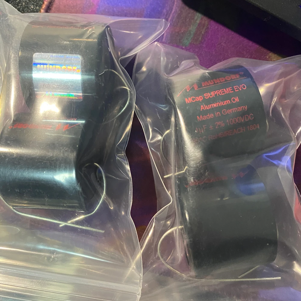 

1pcs original Mundorf Mcap Supreme EVO Oil Aluminium series Coupling frequency divider capacitor Oil-immersed free shipping