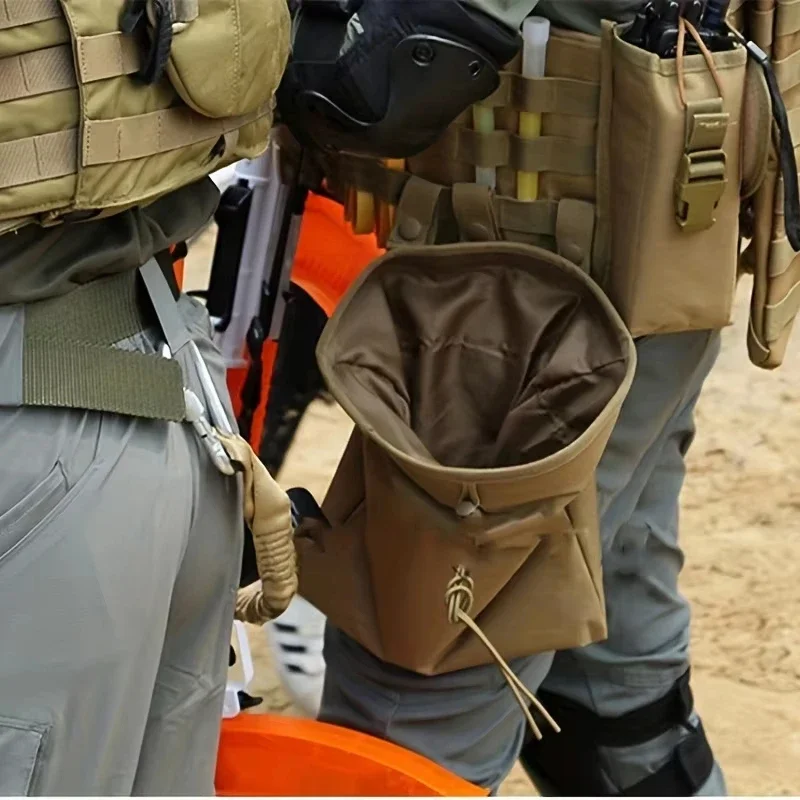 Bolsa táctica MOLLE con cordón – Almacenaje plegable para cargadores - imagen 2
