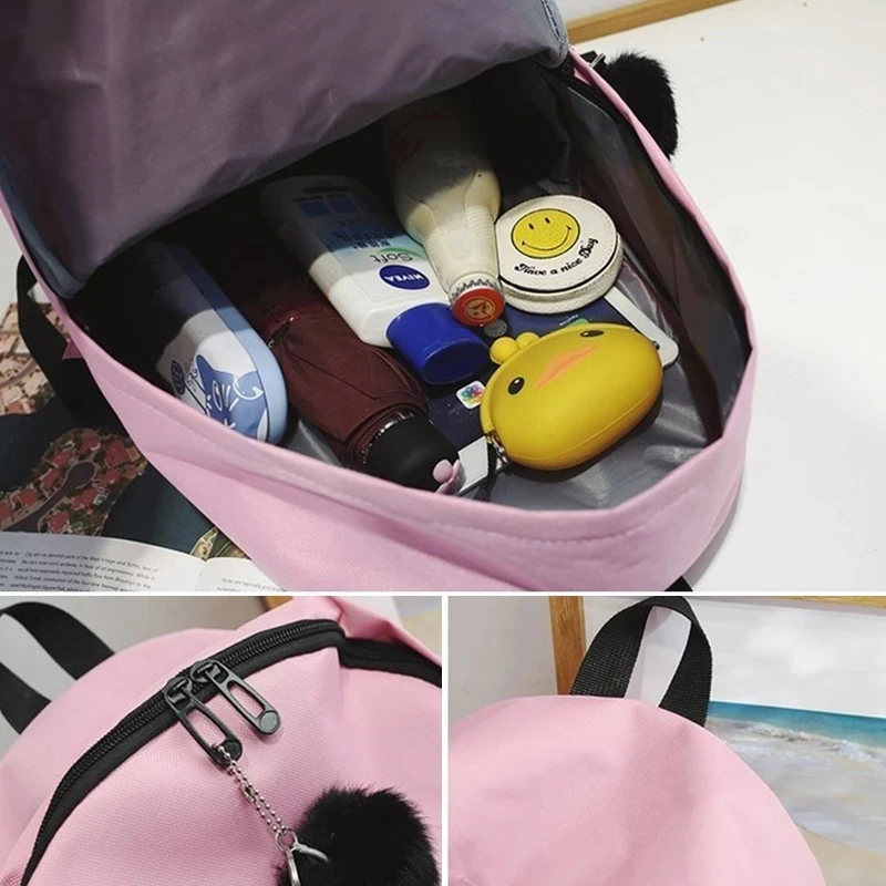 Zaino in tela di nuova moda zaino da 19 pollici per studentessa Bookbag per studenti borsa a tracolla per zaino da viaggio carina per ragazze borse di grande capacità