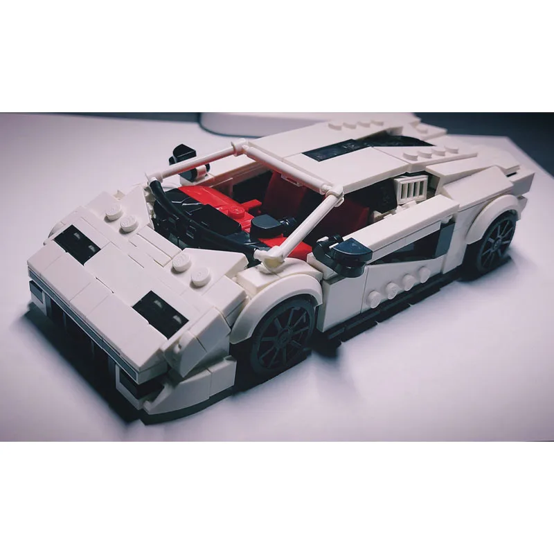 Bloques de construcción de coche de carreras de MOC-121353 Speed Champion - LPi 800-4, juguete de coche deportivo, modelo de bloques de construcción, regalo de cumpleaños DIY, regalo de Navidad, 465 piezas