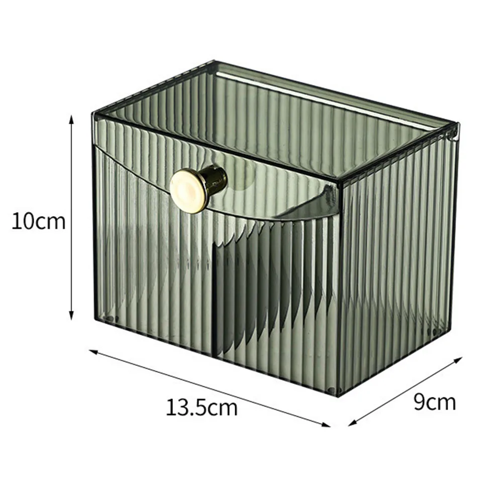 As The Picture Shows Cosmetic Storage Box 2-compartment Organizer With Lid Compact Design Dustproof Moisture-proof