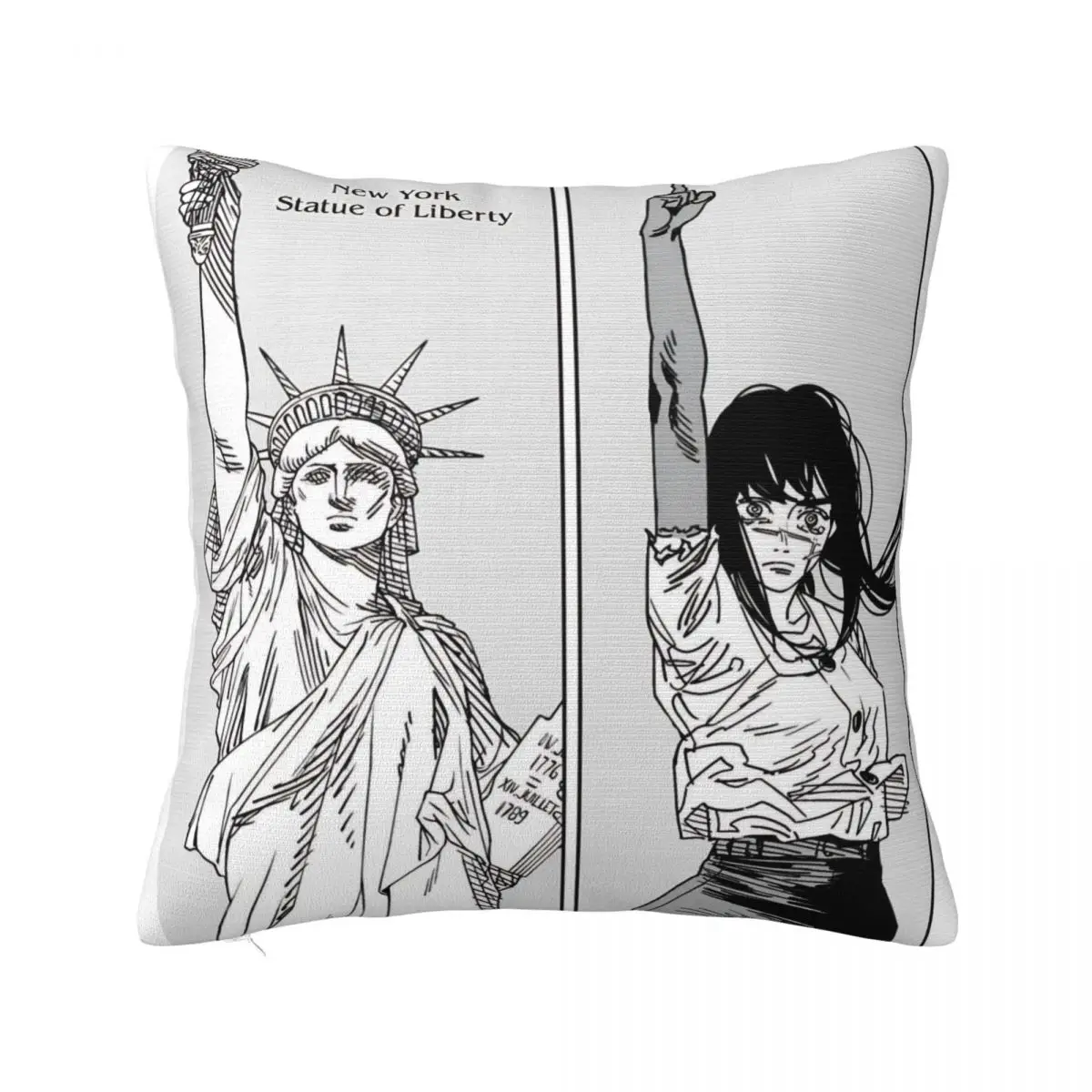 Yoru Chainsaw Man War Devil Pillowcase Polyester Cushion Cover Decoration Asa Mitaka Pillow Case Cover Home Square 45X45cm