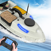 D19 Gps Fishing Bait Boat 600m Wireless Remote Control Fishing Feeder Boat with 4 Bait Containers, 2kg Load, 12000Mah Battery